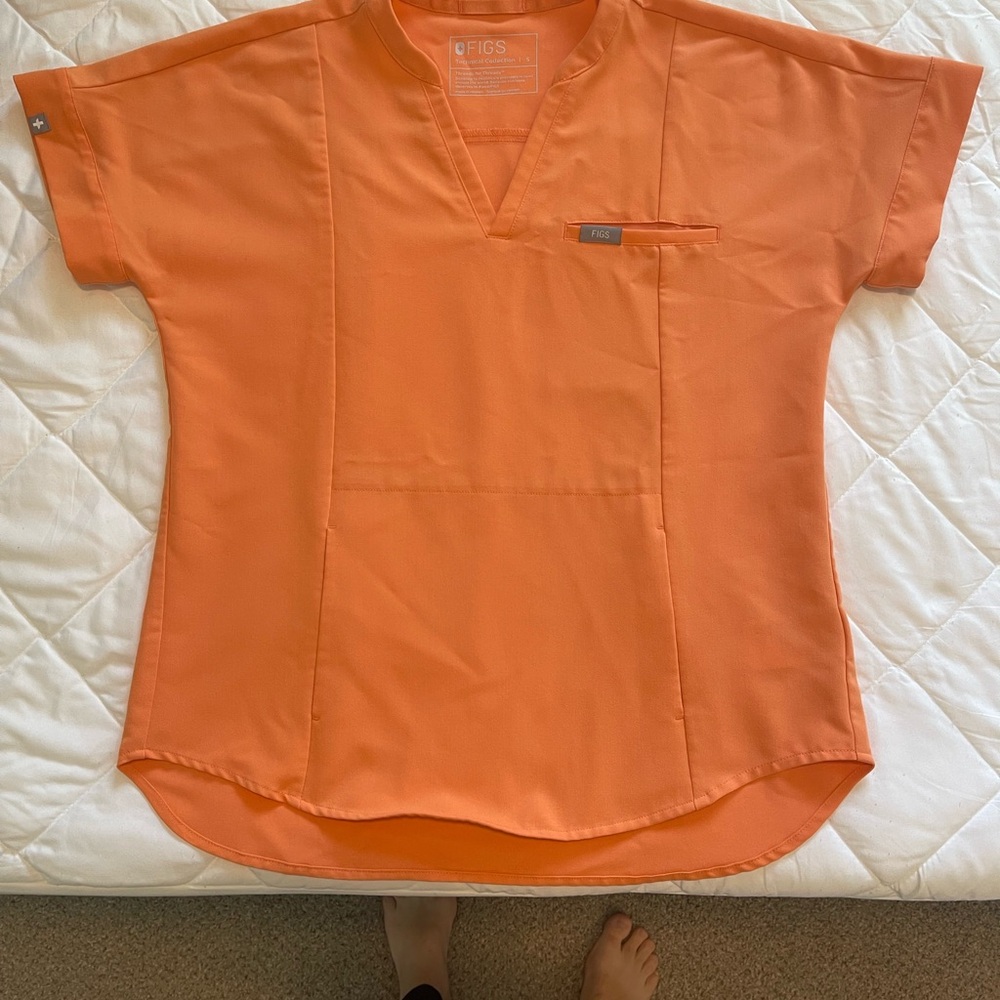 FIGS Orange Scrub Top
